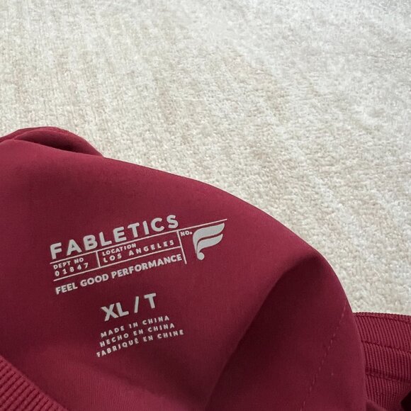 Fabletics All-Shift Scrub Joggers Pants in Wine XL Tall - Picture 2 of 9